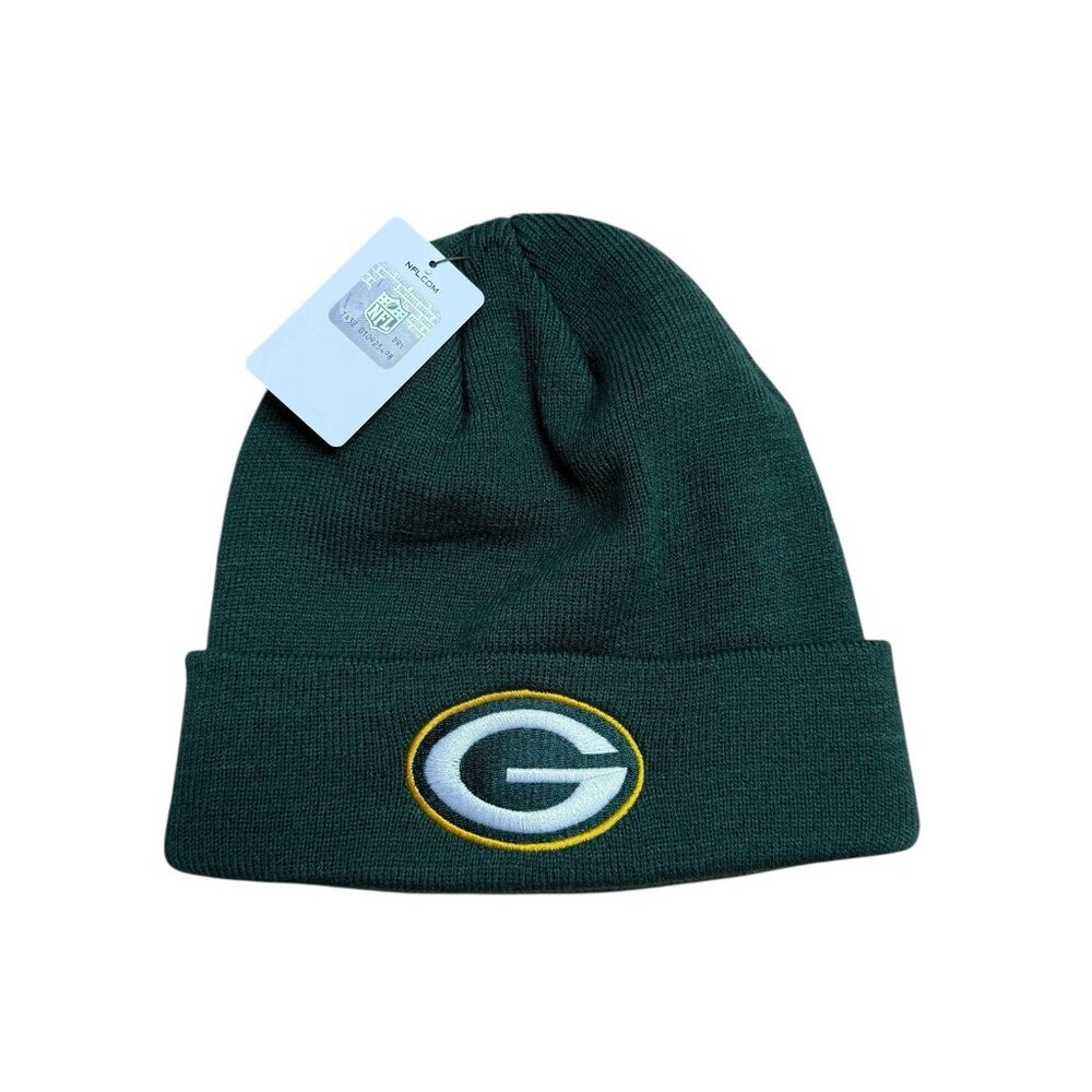 NFL GREEN BAY PACKERS BEANIE HAT CUFF KNIT EMBROIDERED TEAM LOGO ONE SIZE NEW